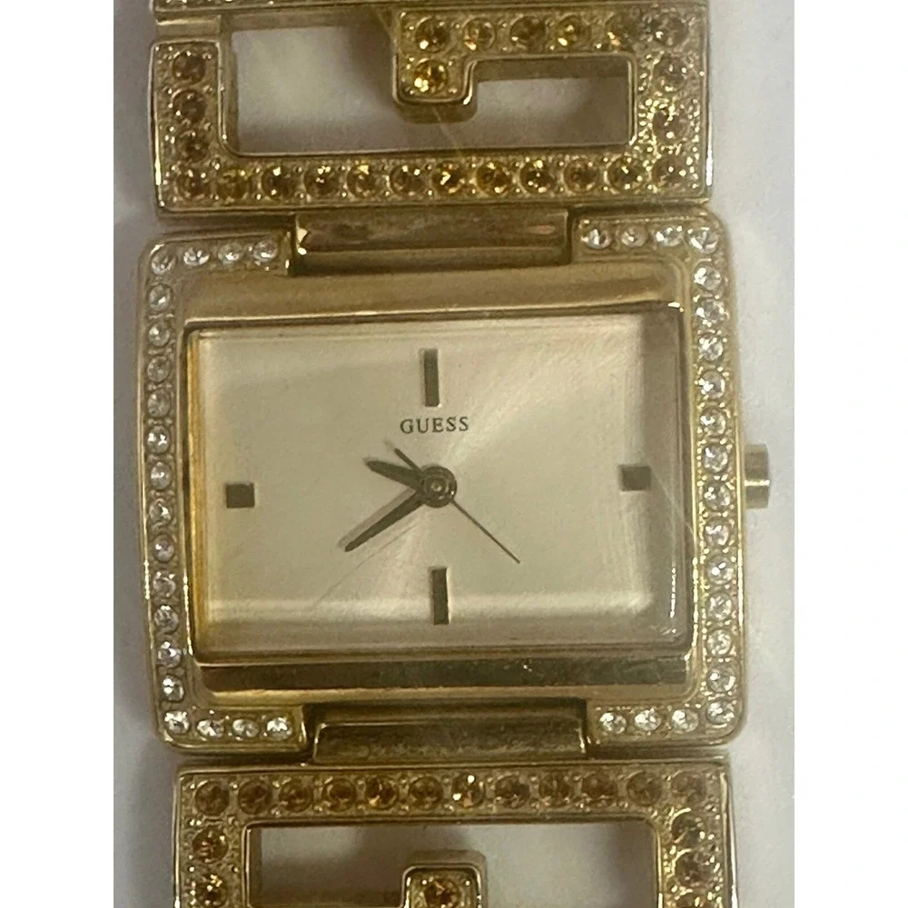 Guess Logo Watch u13502L1 New Battery Gold Tone 32MM 6.5